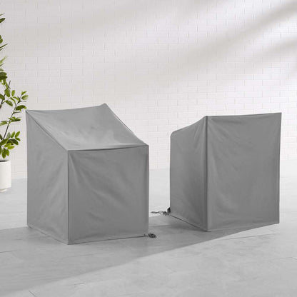 Crosley Furniture - 2Pc Outdoor Dining Arm Chair Furniture Cover Set Gray - 2 Dining Arm Chairs - CO7509-GY veiw 2