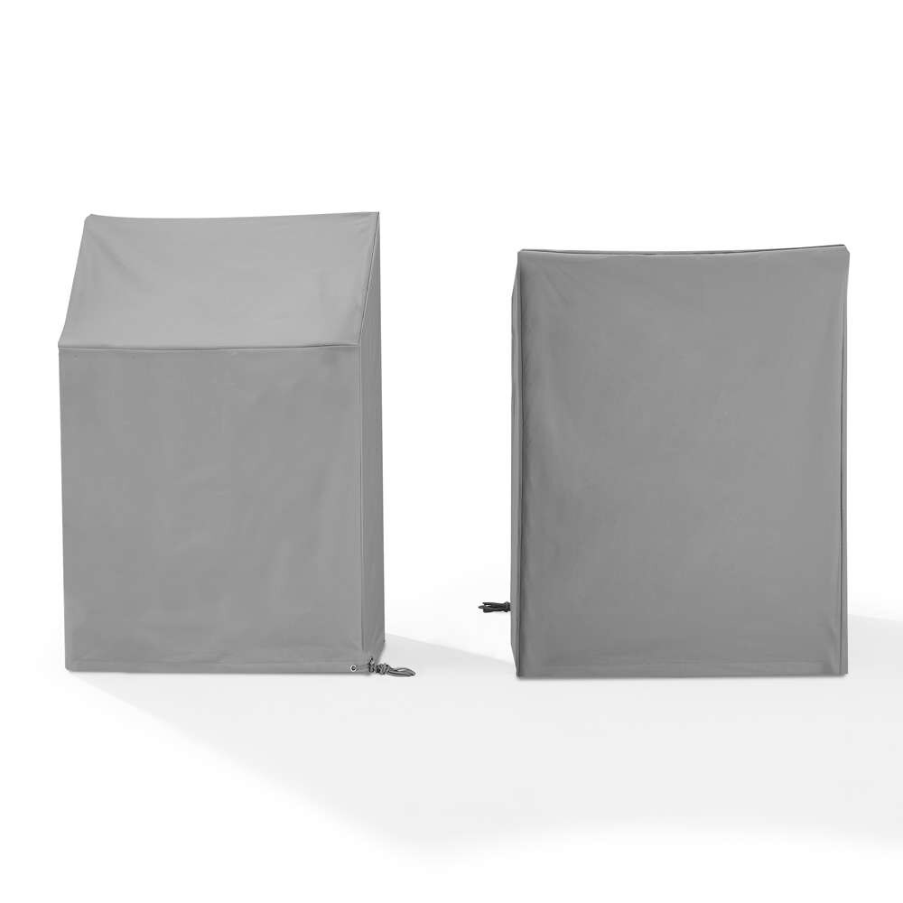 Crosley Furniture - 2Pc Outdoor Dining Arm Chair Furniture Cover Set Gray - 2 Dining Arm Chairs - CO7509-GY veiw 4