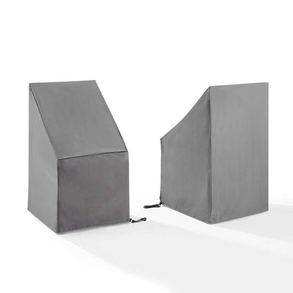 Crosley Furniture - 2Pc Outdoor Dining Side Chair Furniture Cover Set Gray - 2 Dining Side Chairs - CO7510-GY veiw 1