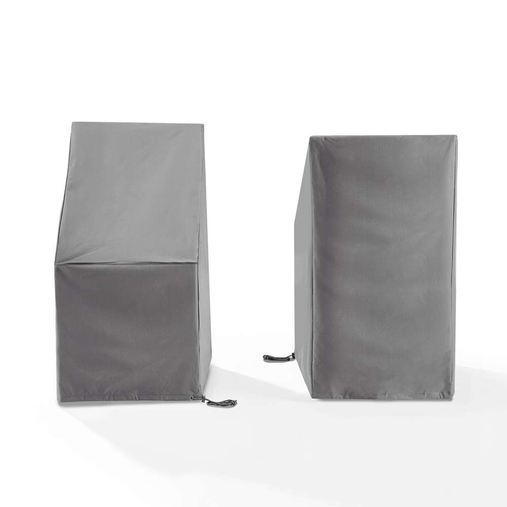 Crosley Furniture - 2Pc Outdoor Dining Side Chair Furniture Cover Set Gray - 2 Dining Side Chairs - CO7510-GY veiw 4