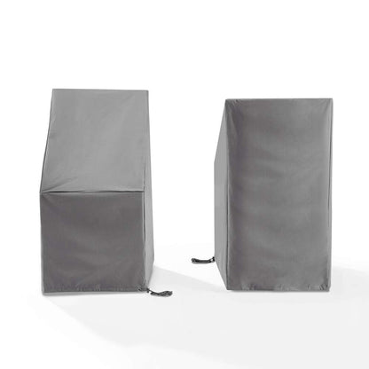 Crosley Furniture - 2Pc Outdoor Dining Side Chair Furniture Cover Set Gray - 2 Dining Side Chairs - CO7510-GY veiw 4