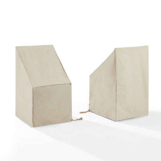Crosley Furniture - 2Pc Outdoor Dining Side Chair Furniture Cover Set Tan - 2 Dining Side Chairs - CO7510-TA veiw 1