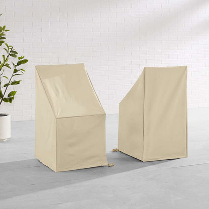 Crosley Furniture - 2Pc Outdoor Dining Side Chair Furniture Cover Set Tan - 2 Dining Side Chairs - CO7510-TA veiw 2