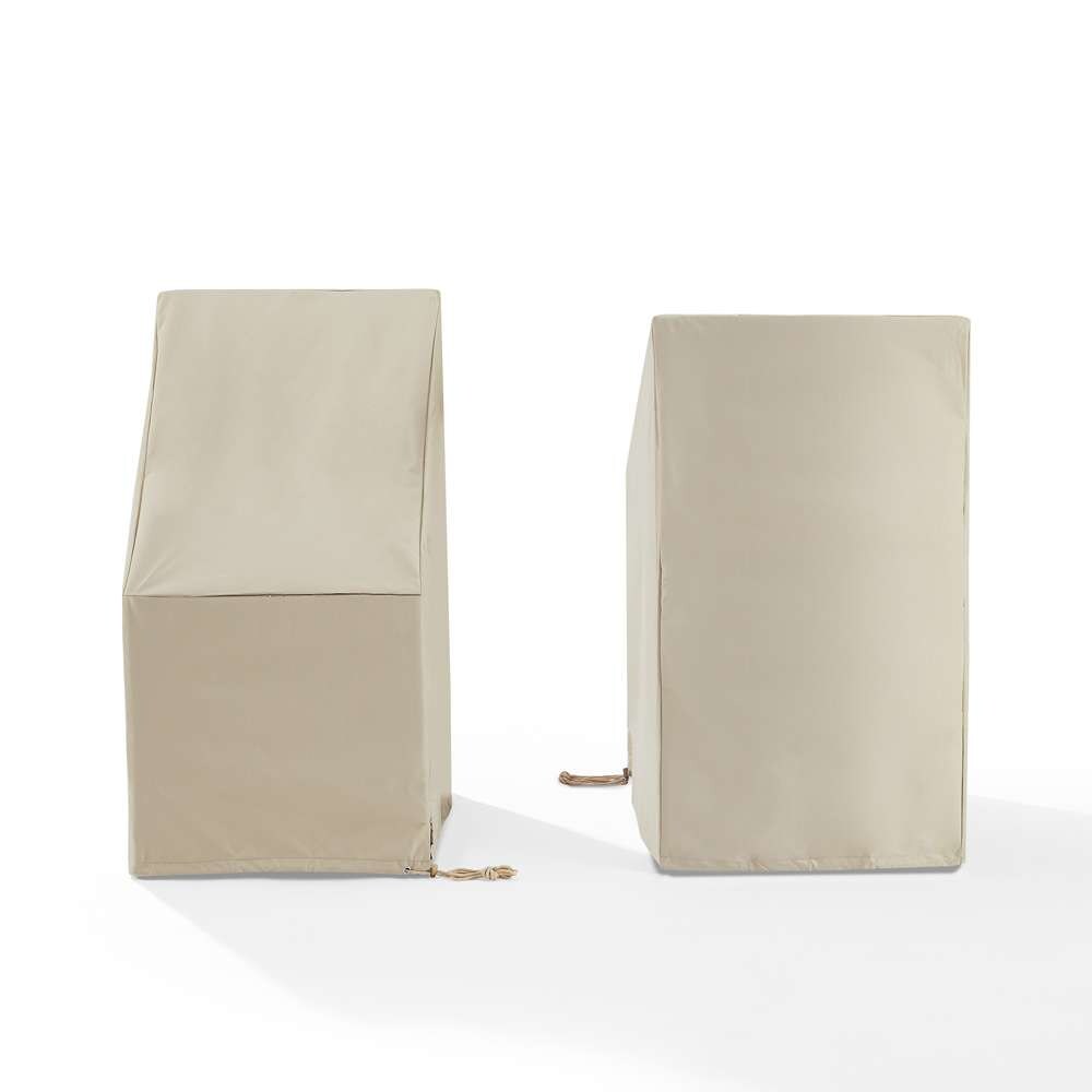Crosley Furniture - 2Pc Outdoor Dining Side Chair Furniture Cover Set Tan - 2 Dining Side Chairs - CO7510-TA veiw 4