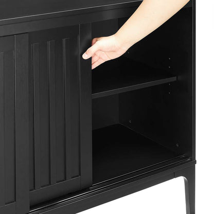 Crosley Furniture - Asher Sideboard Matte Black - CF4219-MB veiw 9