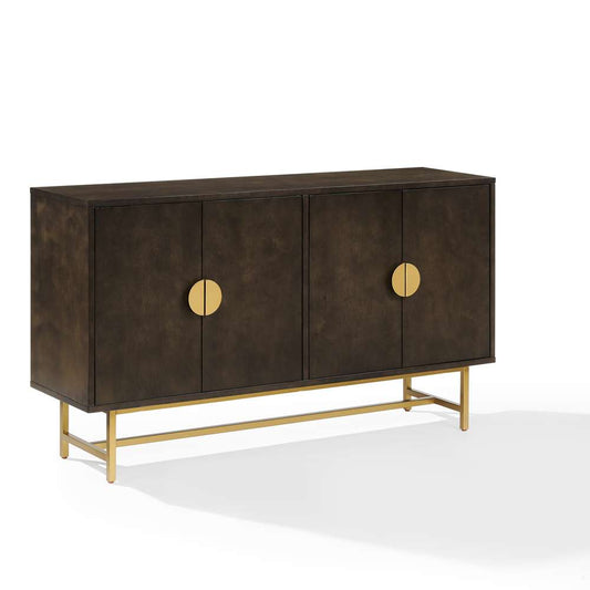 Crosley Furniture - Blair Sideboard Dark Brown/Gold - CF4220-BR veiw 1