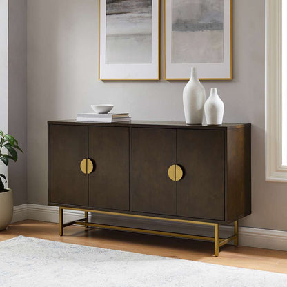 Crosley Furniture - Blair Sideboard Dark Brown/Gold - CF4220-BR veiw 2
