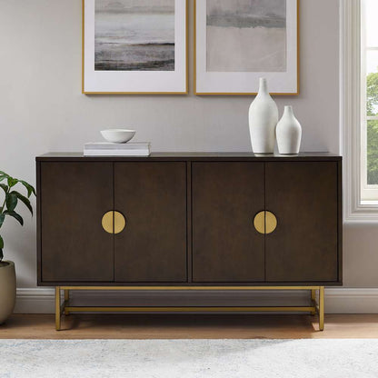 Crosley Furniture - Blair Sideboard Dark Brown/Gold - CF4220-BR veiw 3