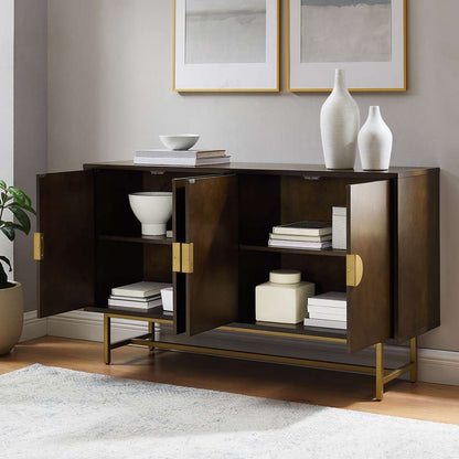 Crosley Furniture - Blair Sideboard Dark Brown/Gold - CF4220-BR veiw 4