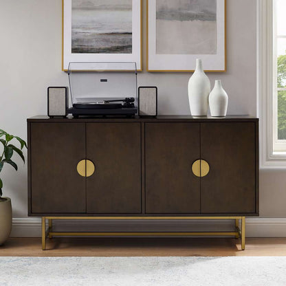 Crosley Furniture - Blair Sideboard Dark Brown/Gold - CF4220-BR veiw 5