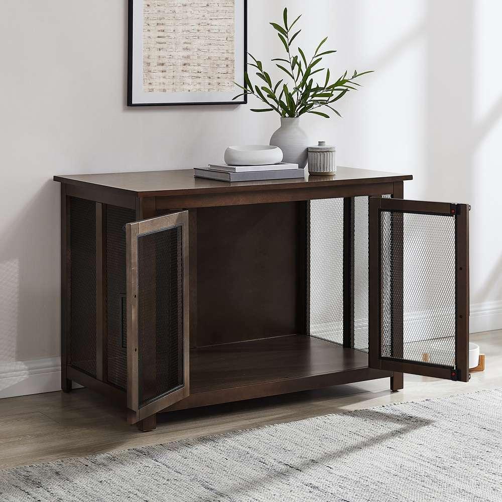 Crosley Furniture - Dane Credenza Dog Crate Brown - CF4504-BR veiw 4