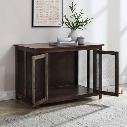 Crosley Furniture - Dane Credenza Dog Crate Brown - CF4504-BR veiw 4