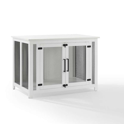 Crosley Furniture - Dane Credenza Dog Crate White - CF4504-WH veiw 1