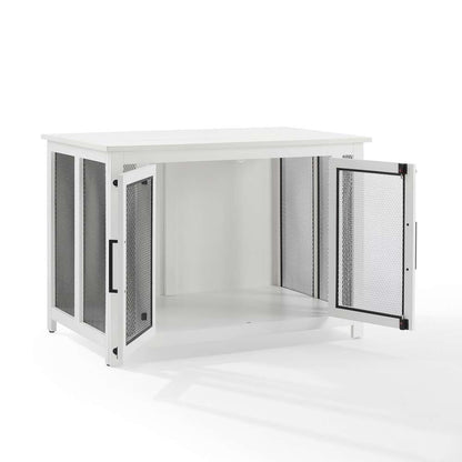 Crosley Furniture - Dane Credenza Dog Crate White - CF4504-WH veiw 7