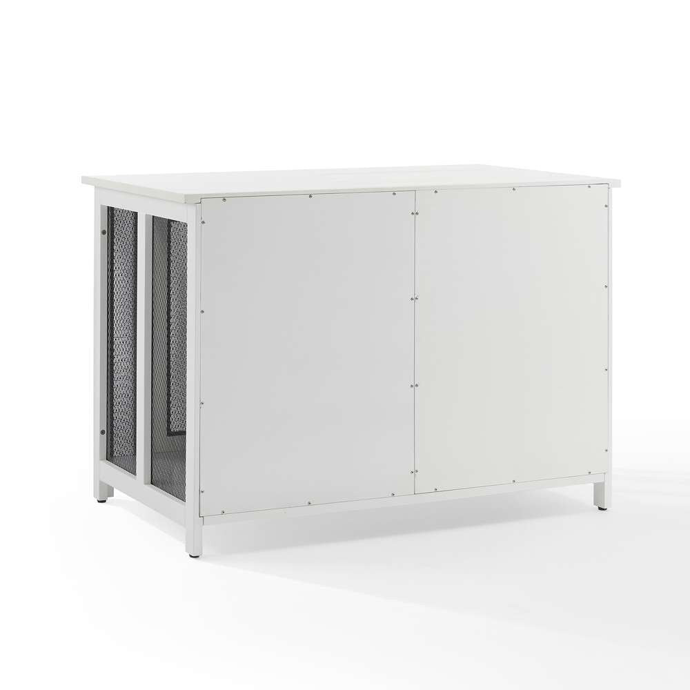 Crosley Furniture - Dane Credenza Dog Crate White - CF4504-WH veiw 8