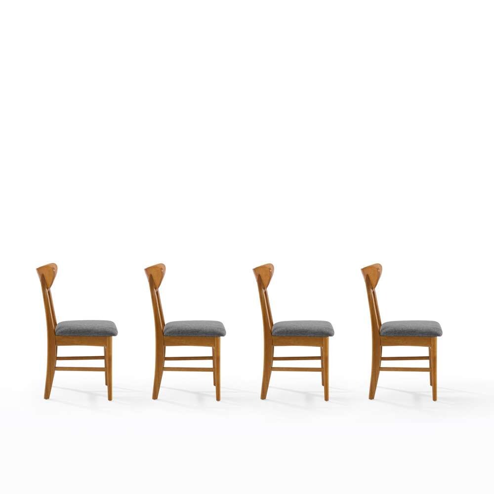 Crosley Furniture - Landon 4-Piece Wood Dining Chair Set Acorn - 4 Chairs - KF20034AC veiw 5