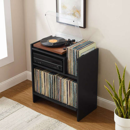 Crosley Furniture - Portland Record Player Stand Record Player Stand - CF1145-BK veiw 4