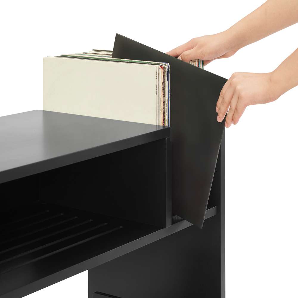 Crosley Furniture - Portland Record Player Stand Record Player Stand - CF1145-BK veiw 9