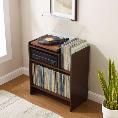 Crosley Furniture - Portland Record Player Stand Record Player Stand - CF1145-BR veiw 4