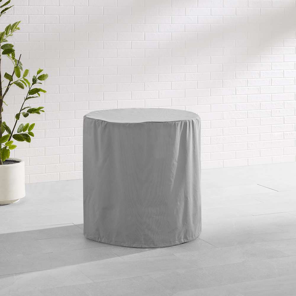 Crosley Furniture - Round Outdoor Bistro Table Furniture Cover Gray - CO7513-GY veiw 2