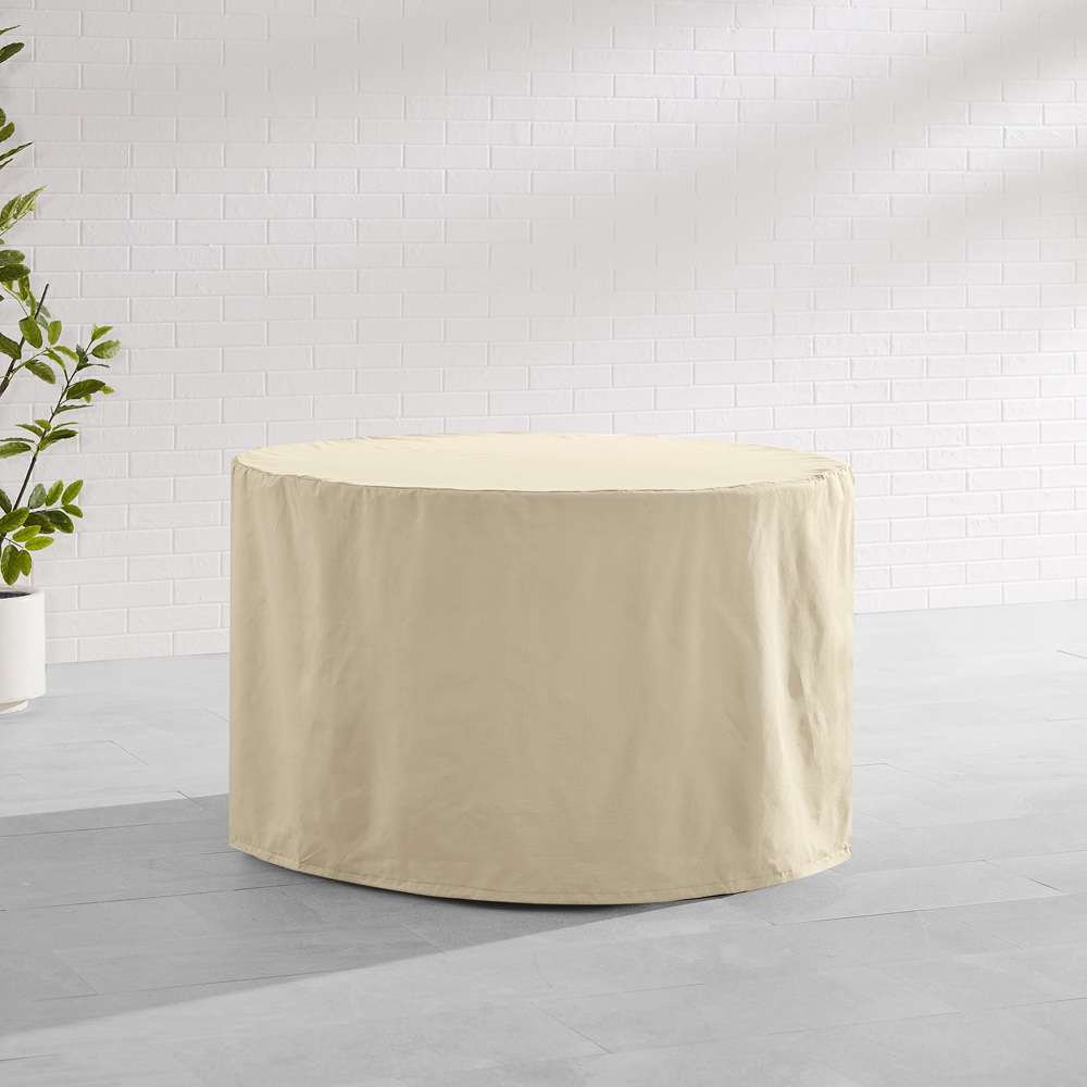 Crosley Furniture - Round Outdoor Dining Table Furniture Cover Tan - CO7512-TA veiw 2