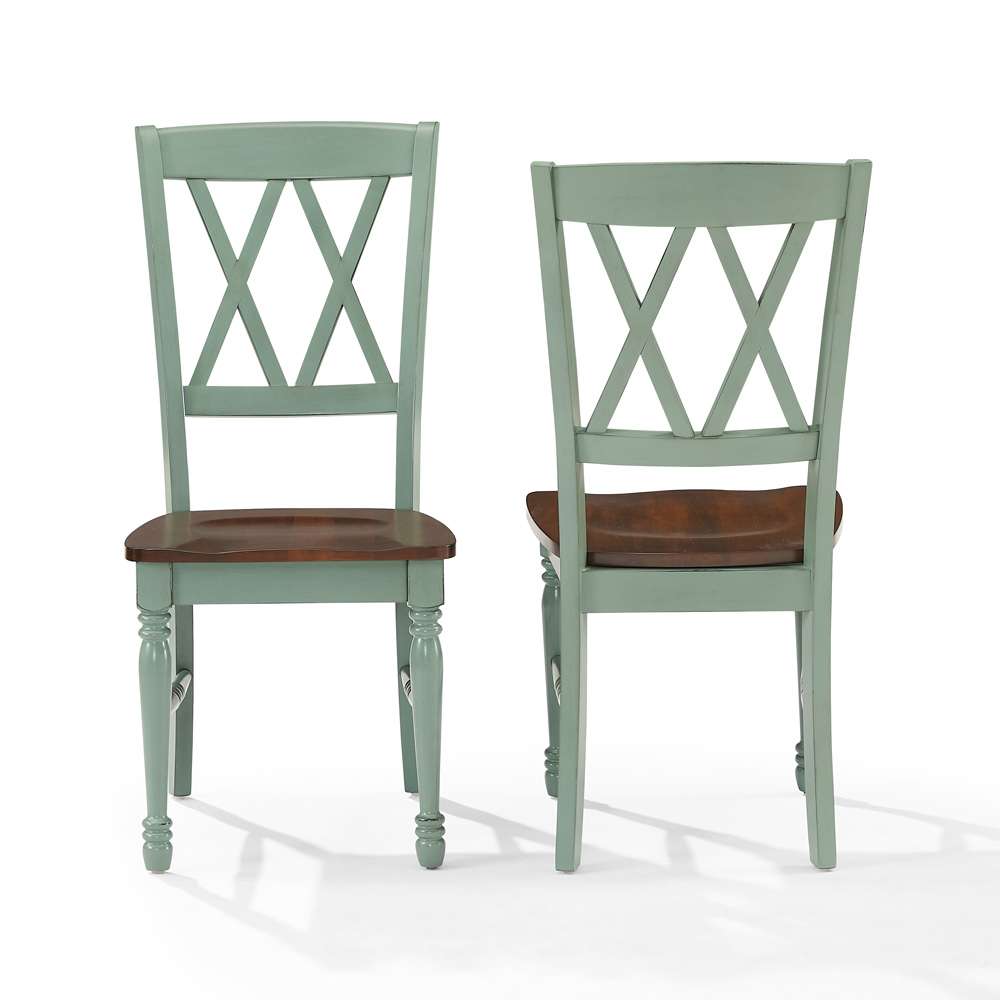 Crosley Furniture - Shelby 2-Piece Dining Chair Set Distressed Teal - 2 Chairs - CF501018-TL veiw 6