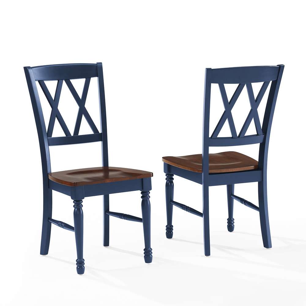Crosley Furniture - Shelby 2-Piece Dining Chair Set Navy - 2 Chairs - CF501018-NV veiw 1