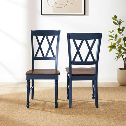 Crosley Furniture - Shelby 2-Piece Dining Chair Set Navy - 2 Chairs - CF501018-NV veiw 3