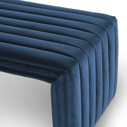 Four Hands - Augustine Bench - Sapphire Navy - 230152-003 veiw 6
