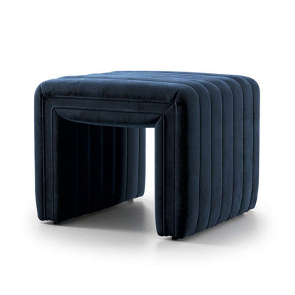 Four Hands - Augustine Ottoman-21in - Sapphire Navy - 108563-005 veiw 1