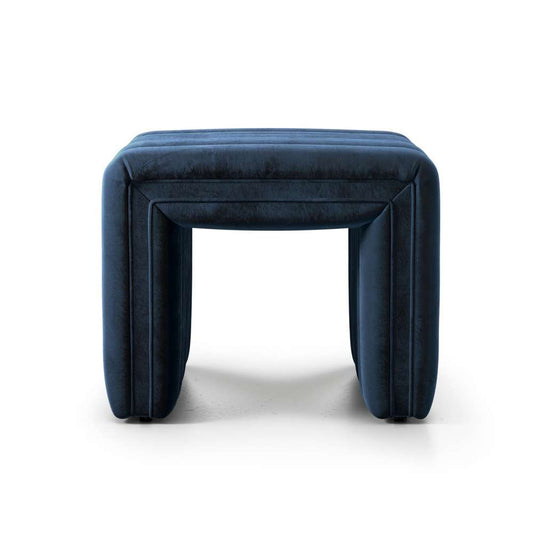 Four Hands - Augustine Ottoman-21in - Sapphire Navy - 108563-005 veiw 2