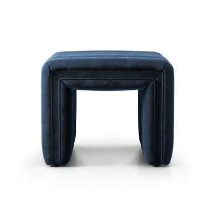 Four Hands - Augustine Ottoman-21in - Sapphire Navy - 108563-005 veiw 3