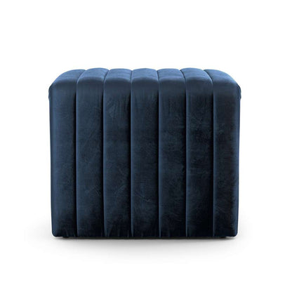 Four Hands - Augustine Ottoman-21in - Sapphire Navy - 108563-005 veiw 5