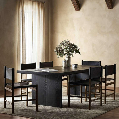 Four Hands - Bennett - Warby Dining Table 94in - Worn Black Oak - 235116-003 veiw 7