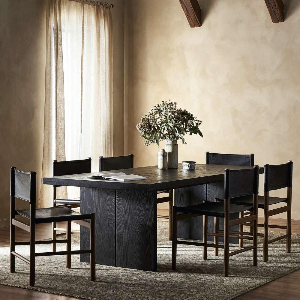 Four Hands - Bennett - Warby Dining Table 94in - Worn Black Oak - 235116-003 veiw 8