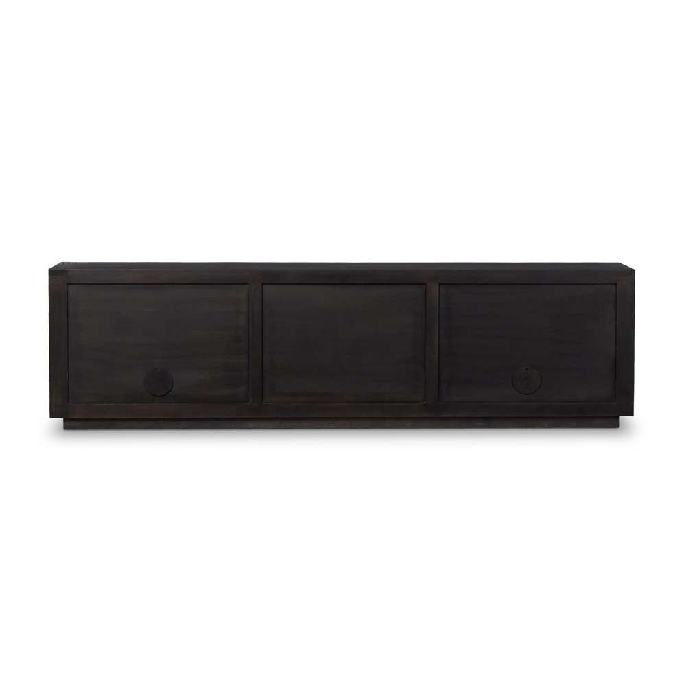 Four Hands - Bennett - Warby Media Console - Worn Black Oak - 236405-003 veiw 2