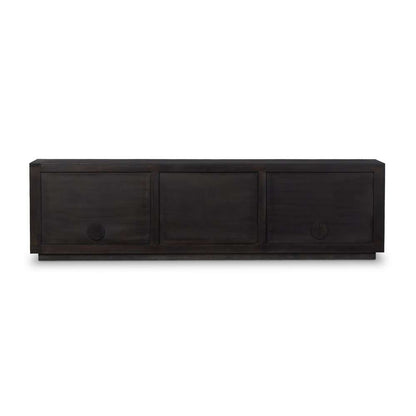 Four Hands - Bennett - Warby Media Console - Worn Black Oak - 236405-003 veiw 2