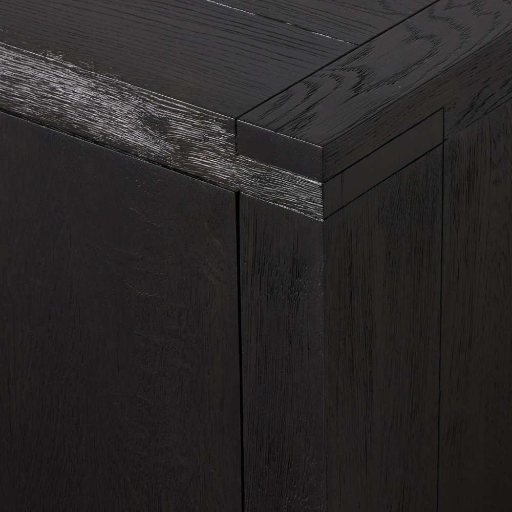 Four Hands - Bennett - Warby Media Console - Worn Black Oak - 236405-003 veiw 3