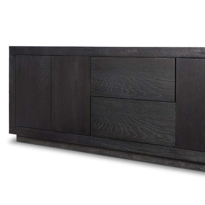Four Hands - Bennett - Warby Media Console - Worn Black Oak - 236405-003 veiw 5