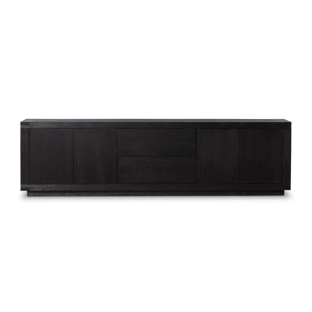 Four Hands - Bennett - Warby Media Console - Worn Black Oak - 236405-003 veiw 9