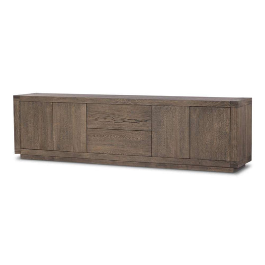 Four Hands - Bennett - Warby Media Console - Worn Oak - 236405-002 veiw 1