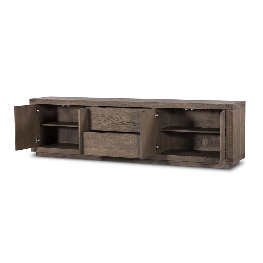 Four Hands - Bennett - Warby Media Console - Worn Oak - 236405-002 veiw 13
