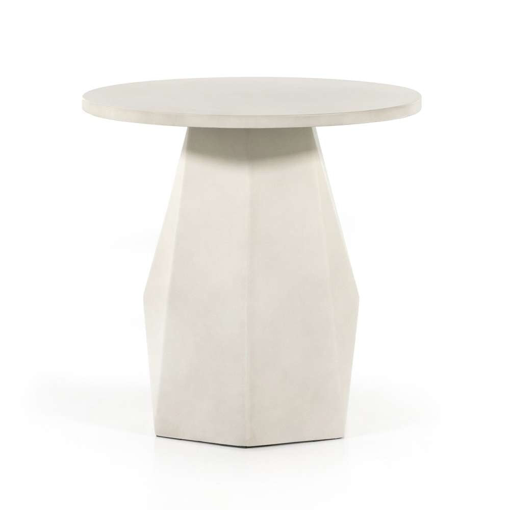 Four Hands - Bowman Outdoor End Table - White Concrete - 105430-003 veiw 3