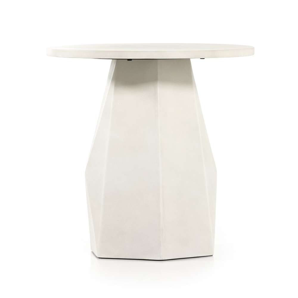 Four Hands - Bowman Outdoor End Table - White Concrete - 105430-003 veiw 4