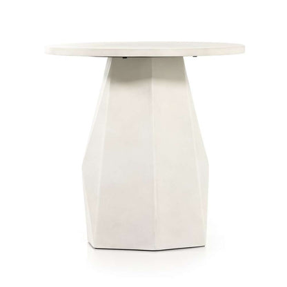 Four Hands - Bowman Outdoor End Table - White Concrete - 105430-003 veiw 4