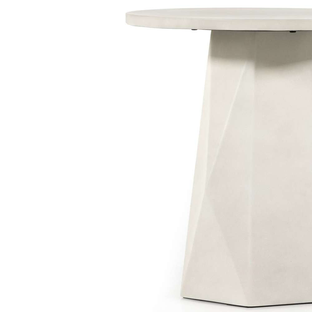 Four Hands - Bowman Outdoor End Table - White Concrete - 105430-003 veiw 5
