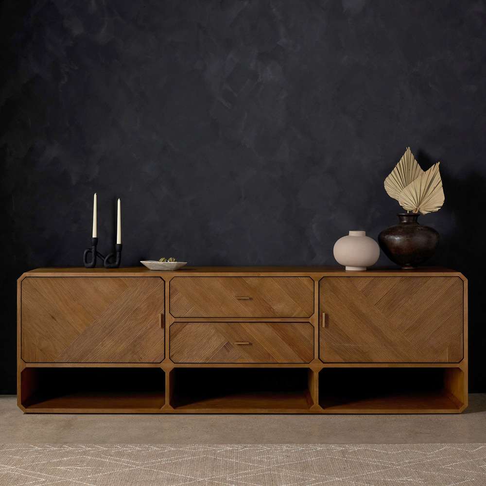Four Hands - Caspian Media Console - Natural Ash - 231266-001 veiw 5