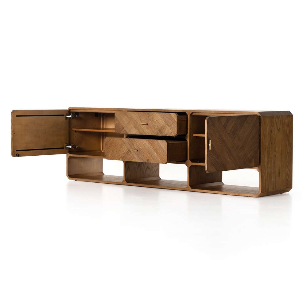 Four Hands - Caspian Media Console - Natural Ash - 231266-001 veiw 6