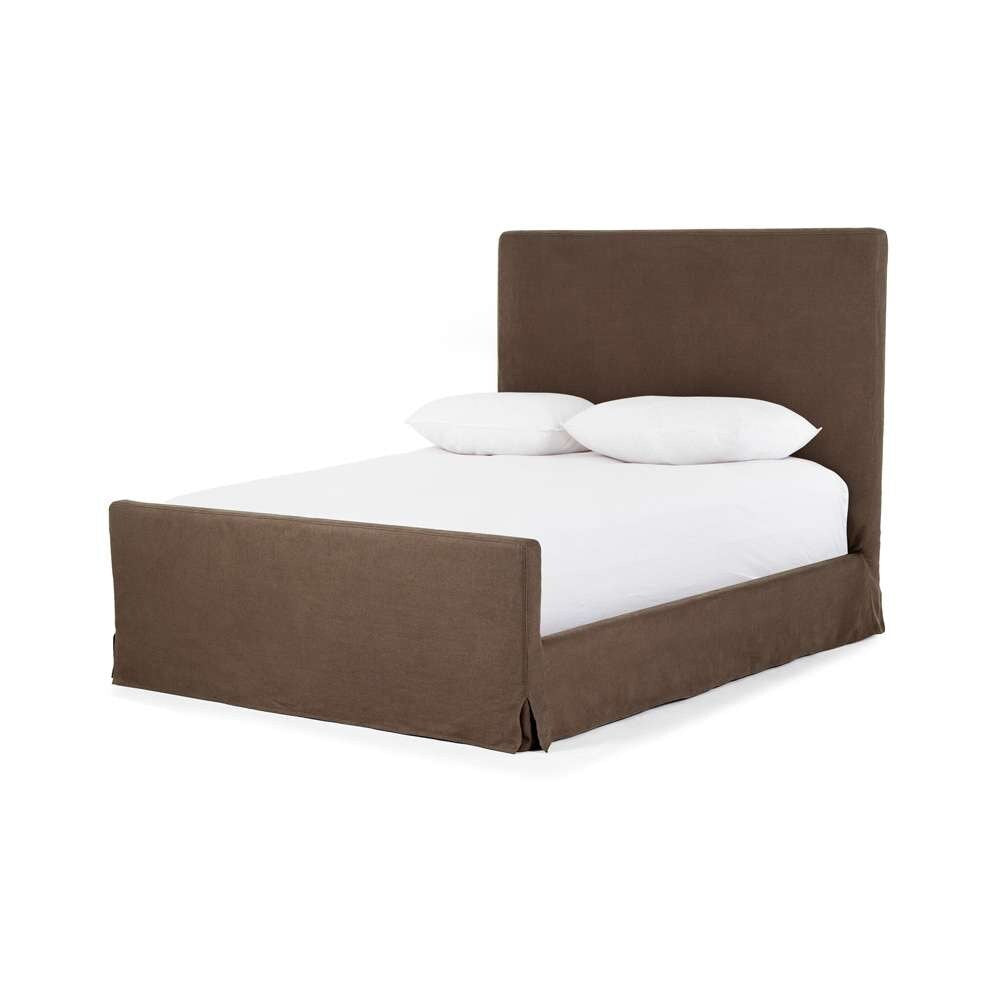 Four Hands - Daphne King Slipcover Bed - Brussels Coffee - 234702-010 veiw 1