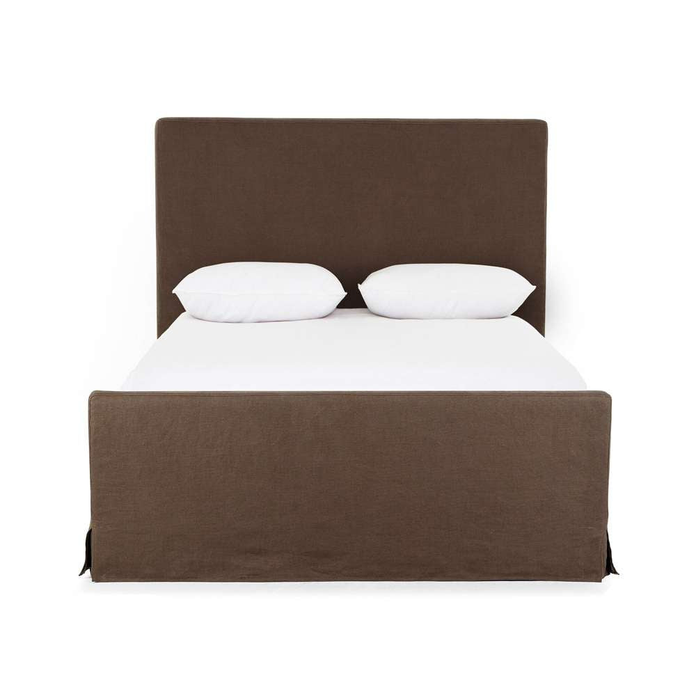 Four Hands - Daphne King Slipcover Bed - Brussels Coffee - 234702-010 veiw 3